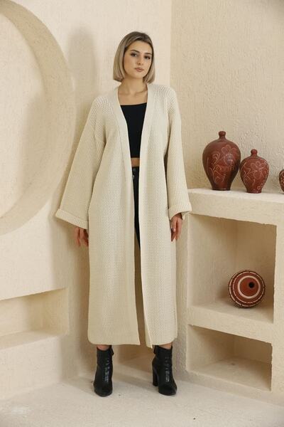 MAXXANA Oversize Örme Uzun Triko Hırka