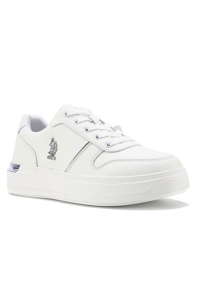 U.S. Polo Assn. Original Femei Ultra Micro Pu Talpă Moale Argintiu Spate Alb Tenis Pantofi Sport Pantofi Femei