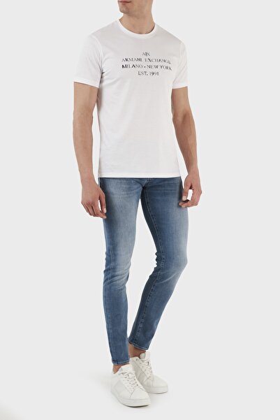 Armani Exchange J14 Pamuklu Normal Bel Skinny Fit Jeans Erkek Kot Pantolon 3rzj14 Z2xxz 1500