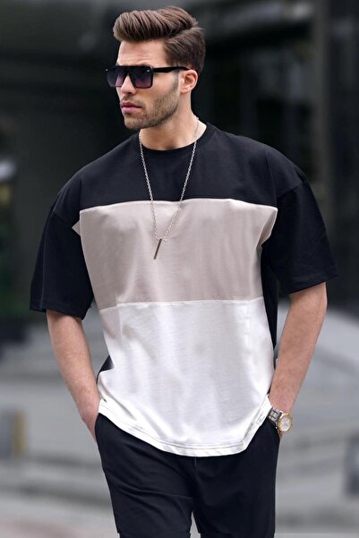 Madmext Ανδρικό μπλουζάκι μαύρο έγχρωμο 6125