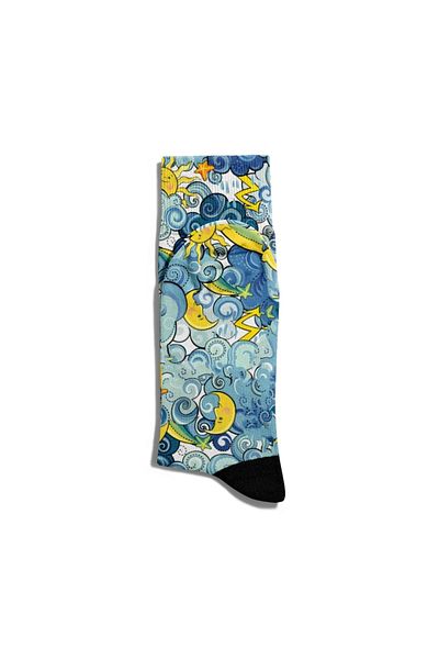 Eğlenceli Çoraplar Fun Socks Unisex Summer Sunes Summer Popart Printed Socks Ecsoket120