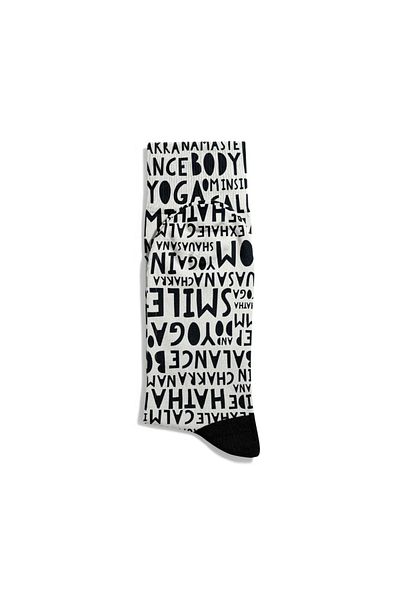 Eğlenceli Çoraplar Fun Socks Unisex Keep Smile Printed Socks Ecsoket319