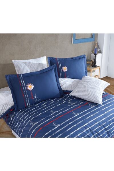 Hobby Olimpia Navy Blue - Poplin Double Duvet Cover Set