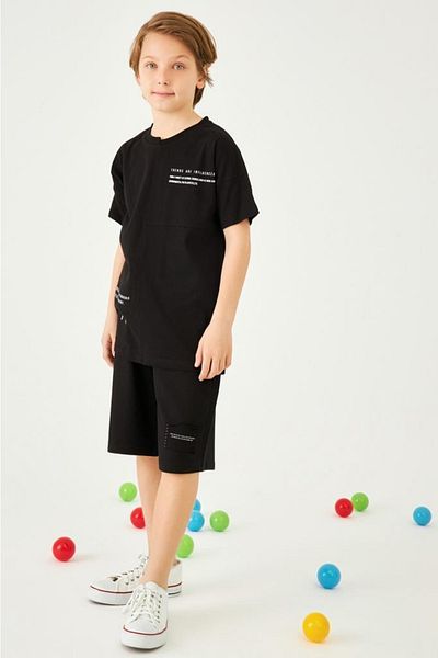 Perendi Ασύμμετρο Basic Boy's Shorts Σετ