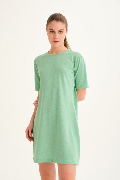 Harmandar Κοντό μανίκι Unprinted Lacoste Fabric T-shirt Casual φόρεμα