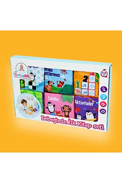 qussine مجموعة كتب من القماش مجموعة كتيبات طفلي الأولى مجموعة كتب ناعمة للأطفال