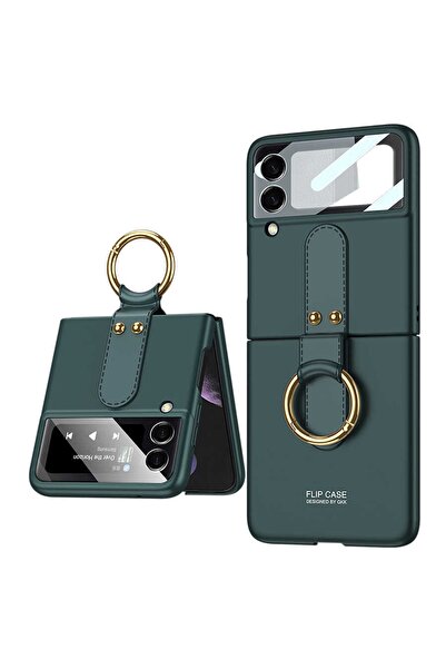 Rivor Samsung Galaxy Z Flip 3 Uyumlu Kılıf Flip Ring Katlanabilir Armour Yüzü...