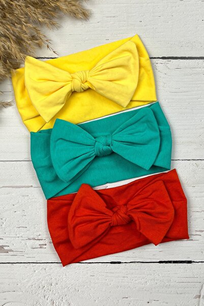 ADABEBEK Baby Girl Flexible 3-Piece Combed Cotton Bandana