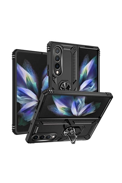 Rivor Samsung Galaxy Z Fold 4uyumlu Kılıf Military Armour Yüzüklü Standlı Kor...
