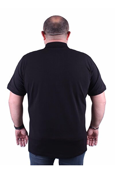 MocGrande Large Size Men's Polo T-Shirt Classic 23403 Black