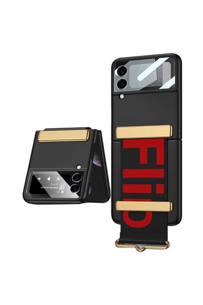 Samsung Galaxy Z Flip 3 Case Flio Foldable Metal Look Sliding Band Apparatus Cover
