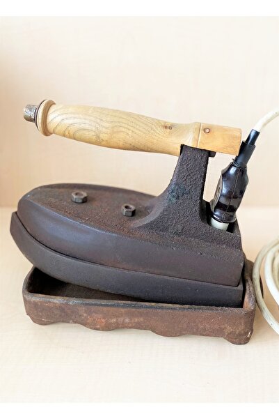 Genel Markalar Antika Çalışır Elektrikli Ütü Büyük Ve Ağır Ütü Kaideli