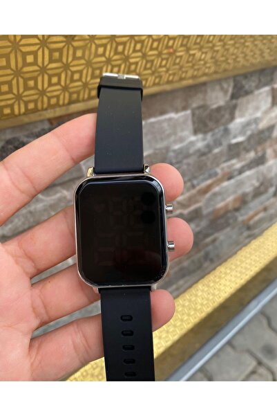 ÇENÇEN Dokunmatik Siyah Kauçuk Kordon Spor Led Kol Saati Touch