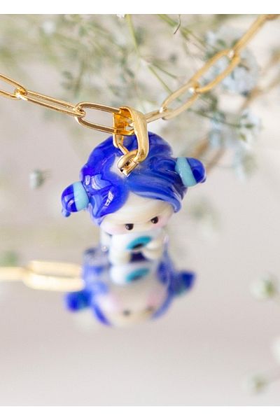 CHARMLUCKY Murano Evil Eye Baby Necklace
