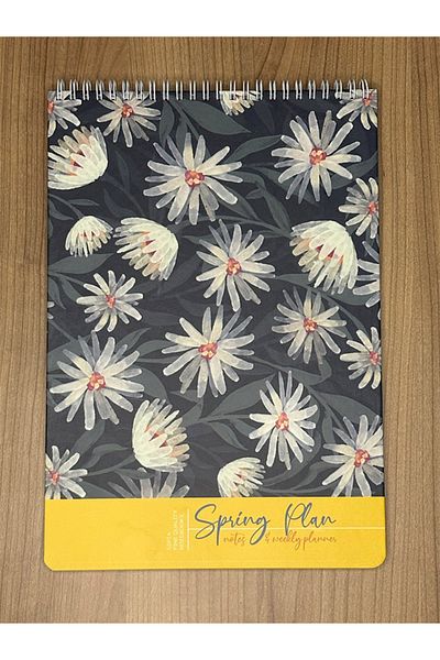 Gıpta Spring Plan Spiralbound Σκληρό εξώφυλλο Weekly Planner και Διπλό Σημειωματάριο A4 54 Φύλλα - Δώρο στυλό