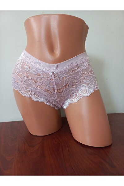 Manken Dantelli Micro Bikini Şort