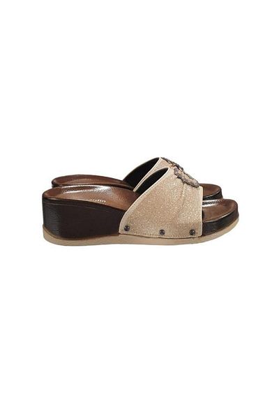Pierre Cardin Shiny Anatomical Wedge Heel Daily Slippers