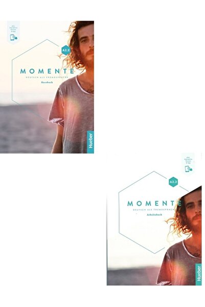 Hueber Yayınları Momente A2.2 Kursbuch + Arbeitsbuch Mit Plus الإصدار التفاعل...