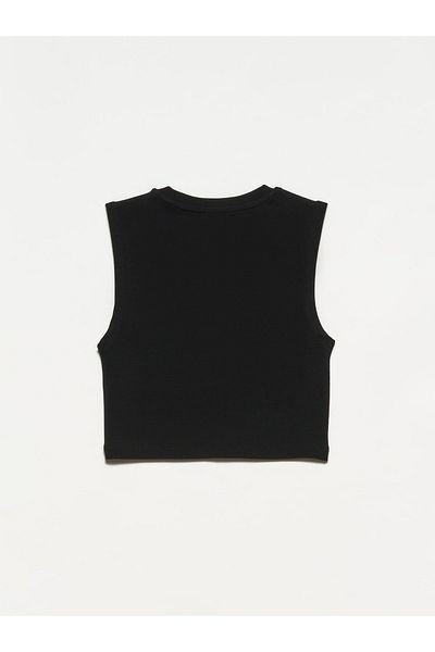 Dilvin Crop Top-negru-mic