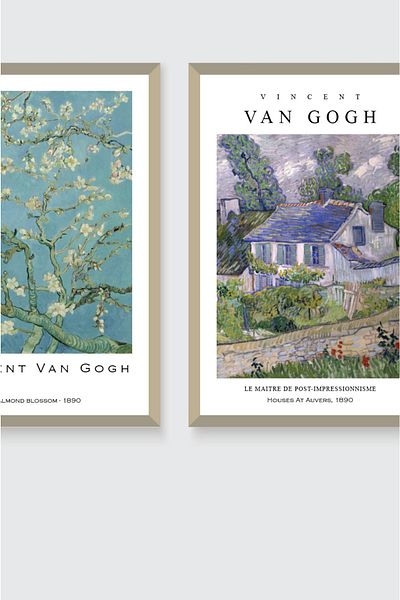 Tooall Σετ ζωγραφικής Vincent Van Gogh με φυσική ξύλινη κορνίζα με 3