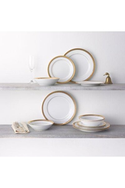 Noritake Crestwood Gold 83 Parça Yemek Takımı