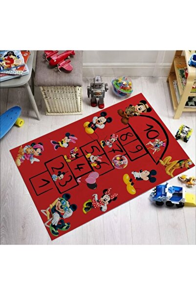 NesaDecor Antialerjik Mickey Mouse Seksek Çocuk & Bebek Odası Halısı
