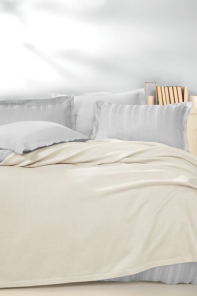 Yataş Anders Ecru Single Bamboo Pique