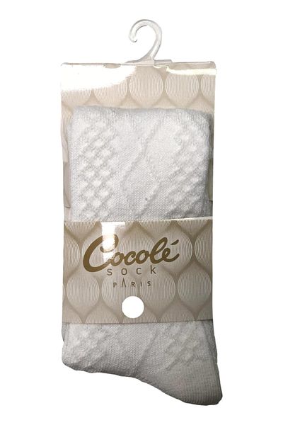Cocole Детски чорапогащник с ромбовиден мотив (високо съотношение памук)
