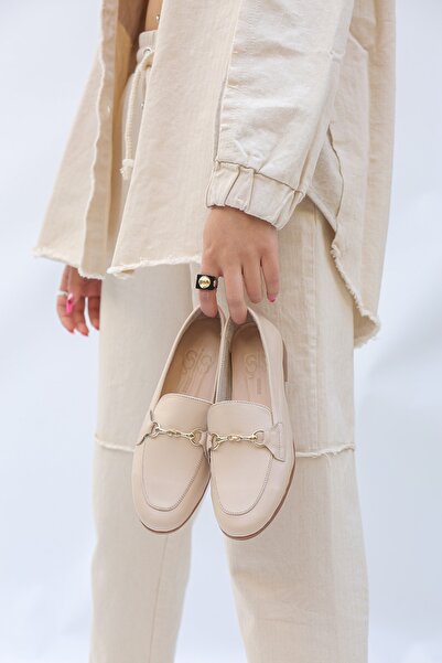 ELİT SHOES حذاء لوفر نسائي من الجلد الطبيعي الناعم من كلفن