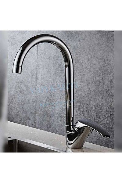 YAPI KALİTE Moon Sleeve Delta Spout Mix Swan on Off Chrome Kitchen Sink Faucet