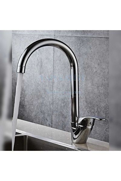 YAPI KALİTE Moon Sleeve Delta Spout Mix Swan on Off Chrome Kitchen Sink Faucet