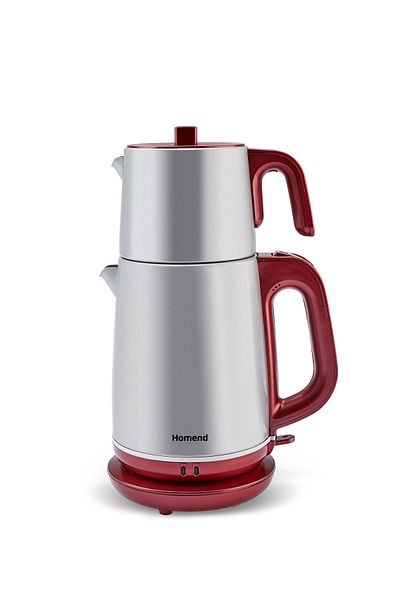 HOMEND ماكينة صنع الشاي باللون الفضي الأحمر من Royaltea 1772h