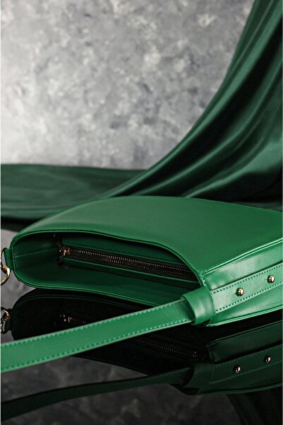 Rimense Green Zippered Lined Bag with Adjustable Strap