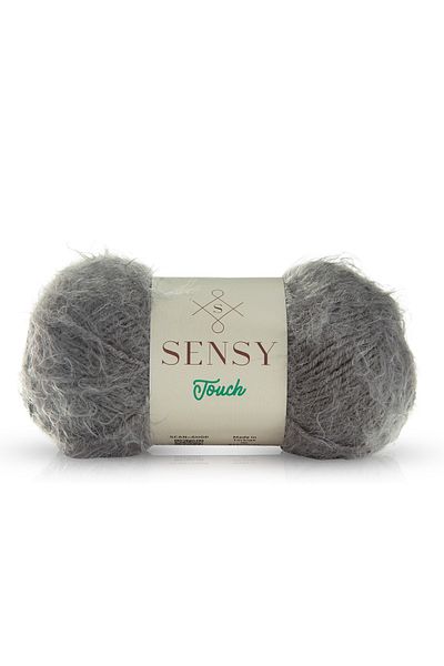 SENSY Premium Touch Hand Knitting Yarn Blouse Cardigan Sweater Yarn Fur Look Yarn Scarf Beanie Plush Toy Yarn Gray