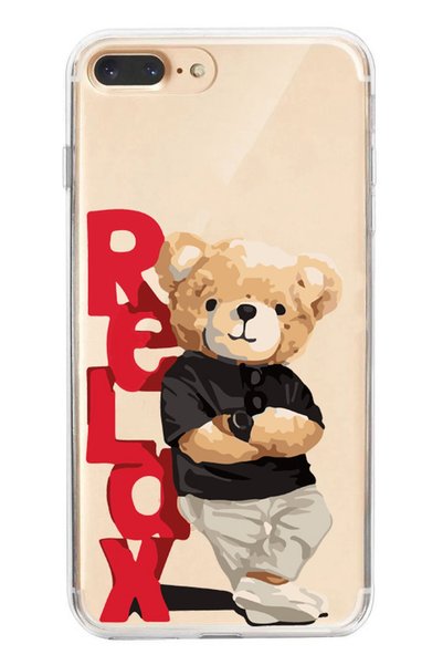Powerfox حافظة هاتف شفافة متوافقة مع هاتف Iphone 7/8 Plus "Relax".