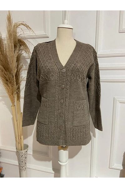 Nacar Mother Woman Trsiko Buttoned Winter Cardigan