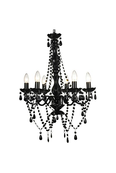 Bun Design Büyük Siyah Taşlı Avize