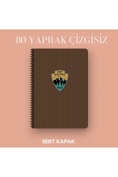 KESKİN COLOR 17x24 سم غير مبطن 80 ورقة في الهواء الطلق الغلاف الصلب سلك دفتر 70 غرام ورقة العاج