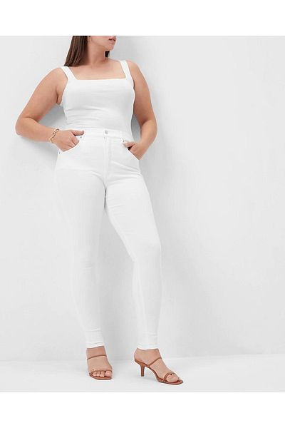 LAMİRAMOOD Skinny Leg High Waist Stretchy Plus Size Παντελόνι Jean