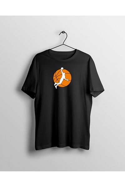 YEACHY Μπλουζάκι Unisex Μαύρο Μπάσκετ με στάμπα