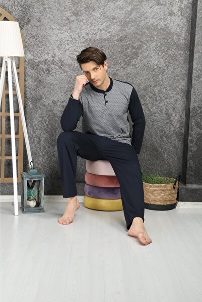 Rimoli %100 Pamuklu Süprem Jakarlı Erkek Pijama Takım 1004