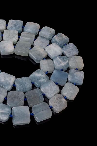 Dünya Doğal Taş 17x5 mm Sequină de piatră acvamarină