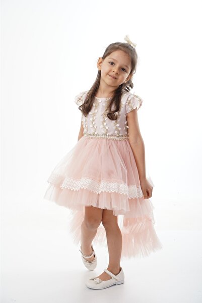 ÖFİ Kids Öfi Kız Kuyruklu Güpürlü Abiye