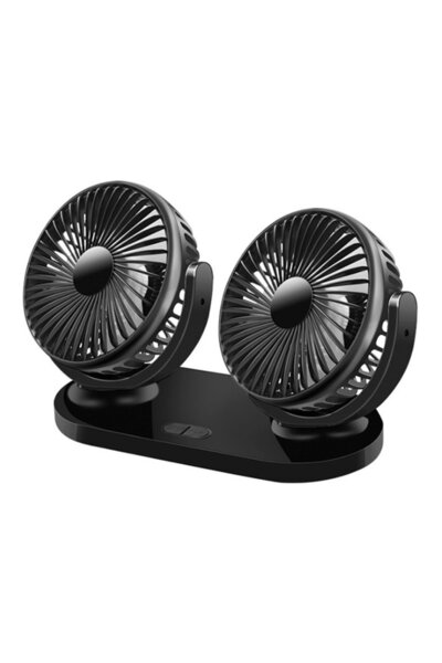 Ally Mobile Ally Çift Başlıklı Araç Fanı Oto Fan Vantilatör 12v 24v-siyah