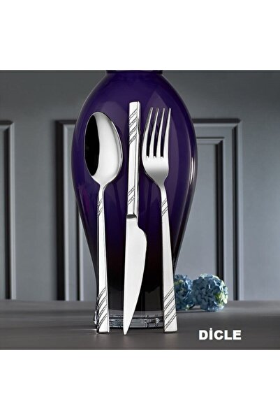 Dilay Dicle 60 Parça 12 Kişilik Çatal Kaşık Bıçak Seti -3 Mm 18/10