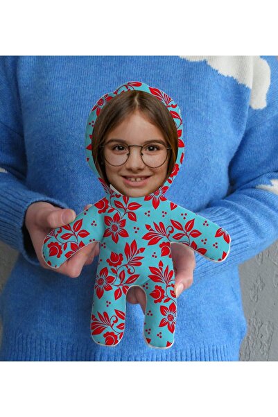 Bk Gift Kişiye Özel Fotoğraflı Çiçek Tasarımlı Bebek Yastık, Arkadaşa Hediye-1