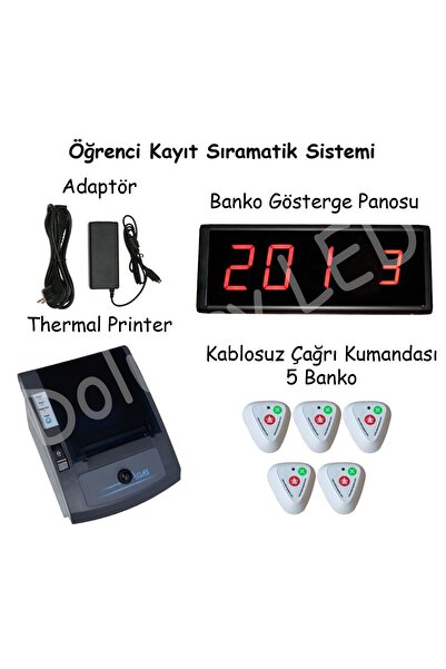 Dolunay LED Öğrenci Kayıt Sıramatik 5 Kullanıcı