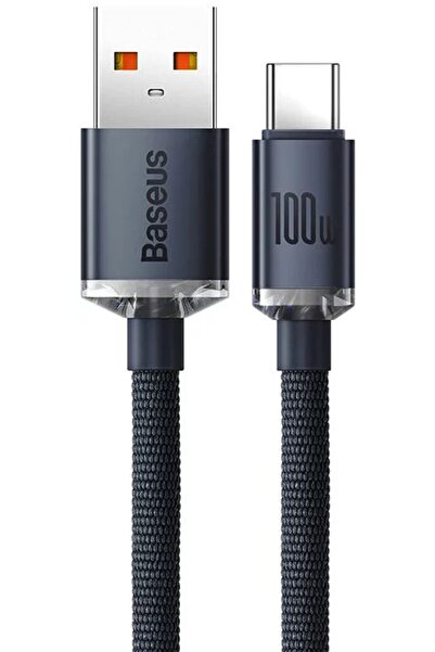 Baseus Crystal Shine 100w Usb To Type-c Hızlı Şarj Kablo 1.2 Mt (siyah)