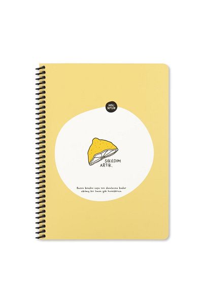 KESKİN COLOR Feeling Things A4 80 Sheets Unlined Paper Cover Wire Notebook