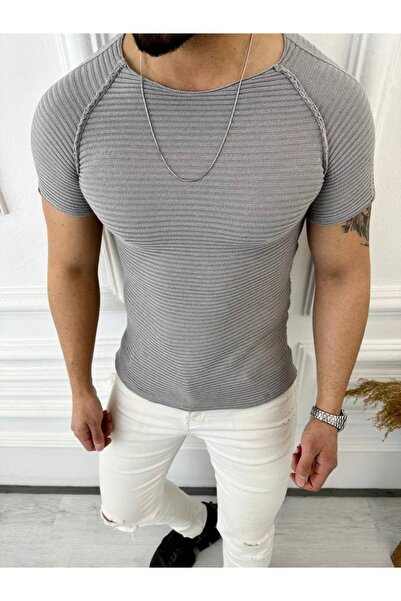 elkumoda Tricou Tricotat Tricotat Tricou Respirabil Anti-transpirație Tricou ...